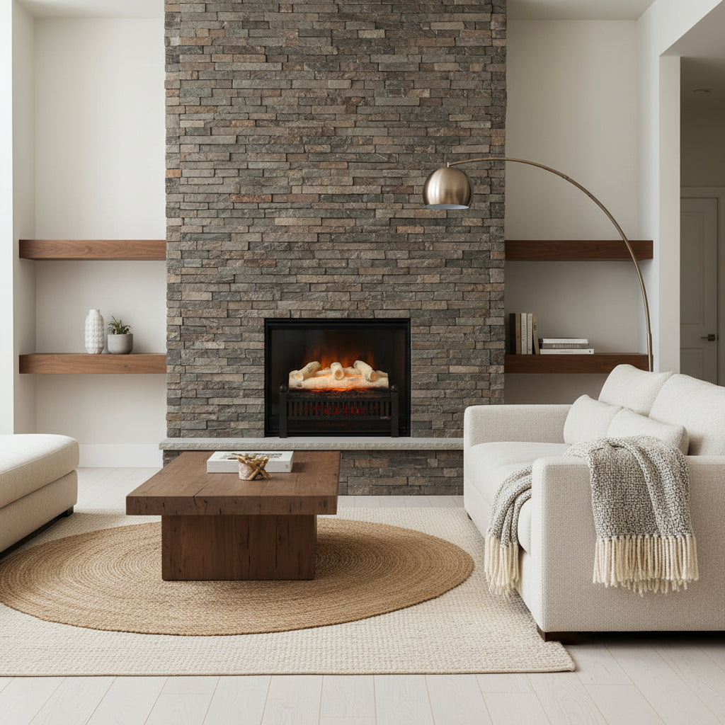 Duraflame Electric Fireplace 20.5 Inch Electric Log Set Heater - Remote - Birch