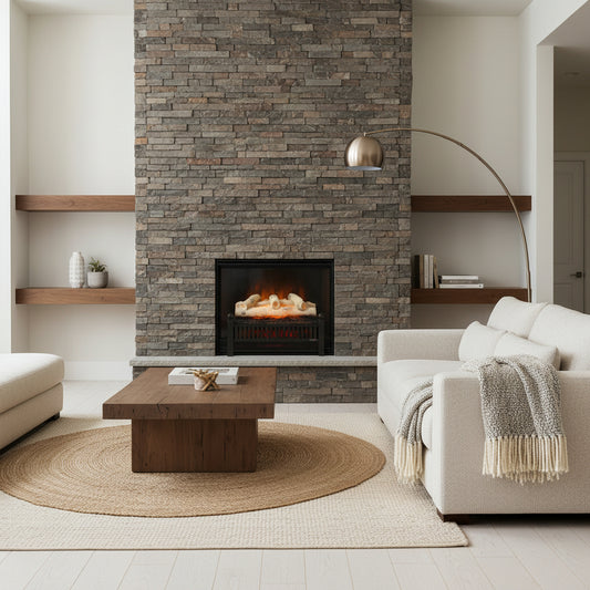 Duraflame Electric Fireplace 20.5 Inch Electric Log Set Heater - Remote - Birch