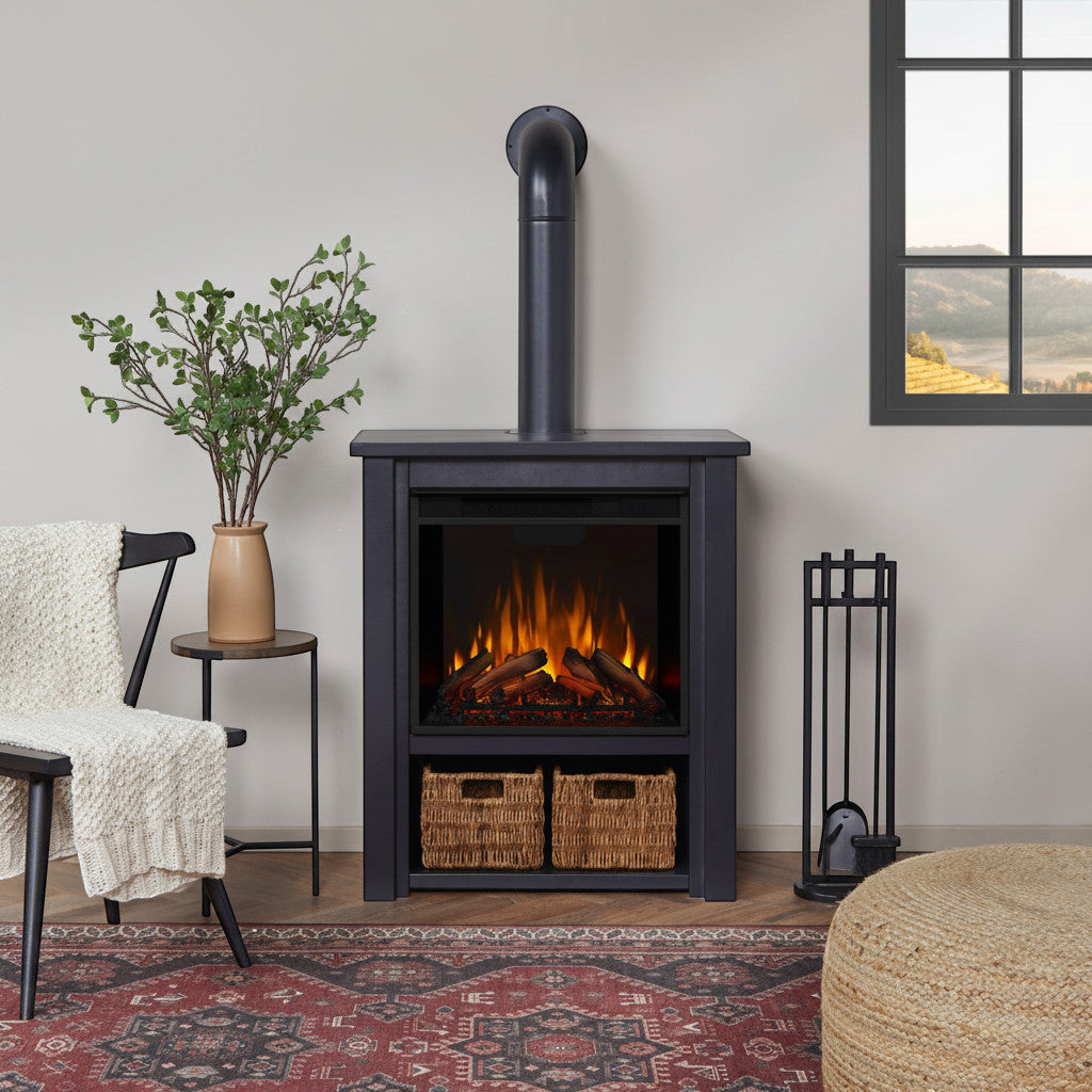 Real Flame Hollis 32' Electric Fireplace Stove - Space Heater