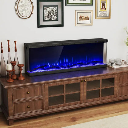 TruFlame 50 Inch Electric Fireplace Insert Wall Mount 3 Sided- with Remote Control