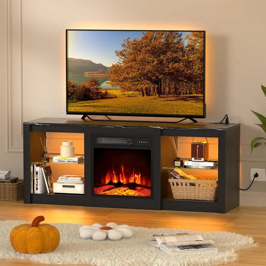 TruFlame 58 Inch Electric Fireplace TV Stand - LED