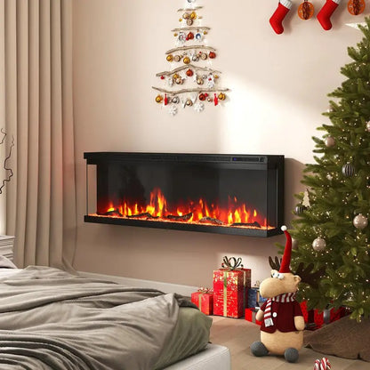 TruFlame 50 Inch Electric Fireplace Insert Wall Mount 3 Sided- with Remote Control